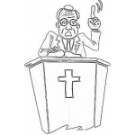 Dibujo para colorear Dibujo De Predicador Predicando La Palabra De DIOS Para Pintar Y Colorear