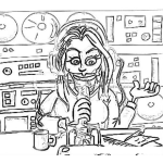 Dibujo para colorear Dibujo De Locutora Para Pintar Y Colorear