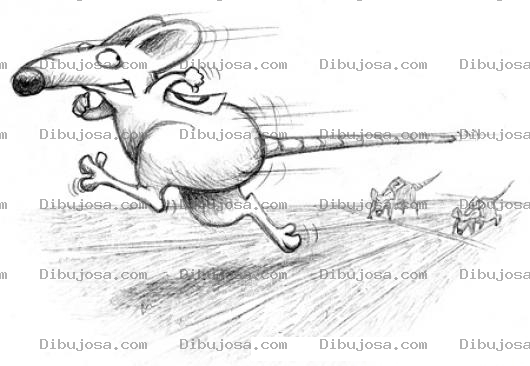 Dibujo para colorear La Carrera De La Rata Para Pintar Y Colorear