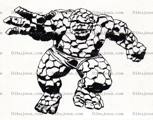 Dibujo para colorear Dibujo De La Mole Hombre Roca Para Pintar Y Colorear