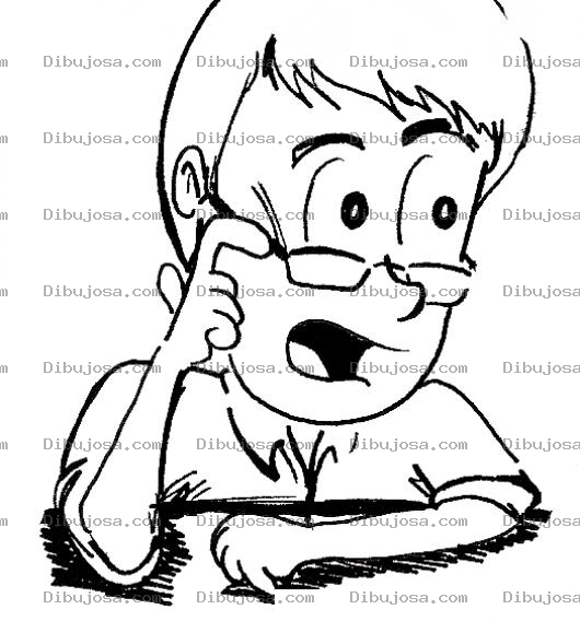 Dibujo para colorear Dibujo De Hombre Con Anteojos Asombrado Para Pintar Y Colorear Cara De Asombro