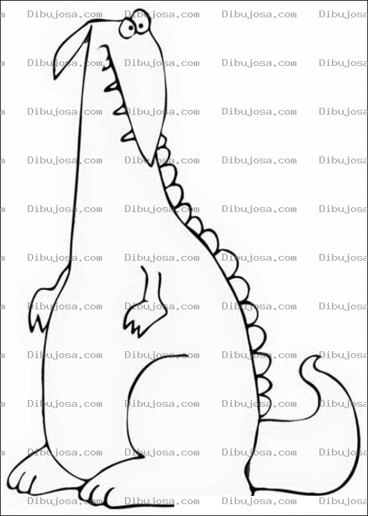 Dibujo para colorear Dinosaurio Infantil