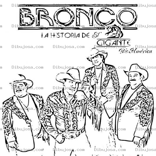 Dibujo para colorear Bronco Guadalupe Erparza Dibujo Del Grupo Bronco Para Pintar Y Colorear