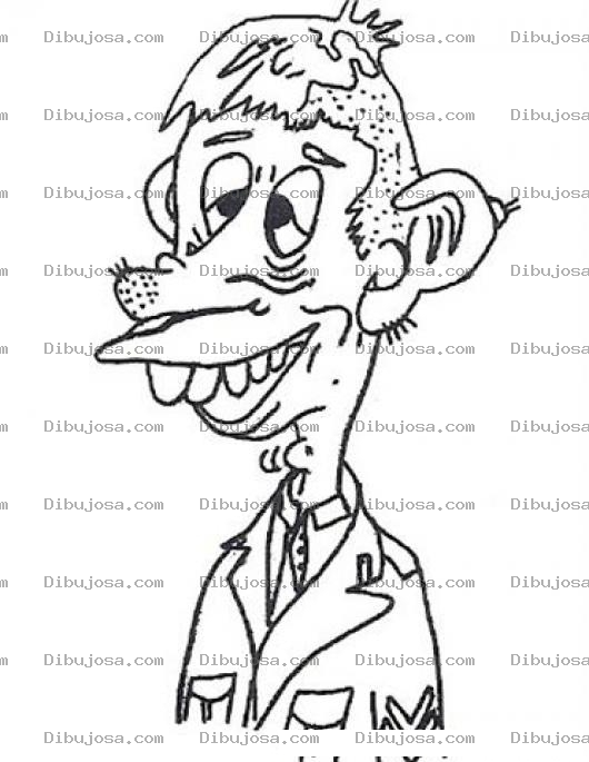Dibujo para colorear Cara De Baboso Para Pintar Y Colorear Cara De Tonto