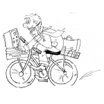 Dibujo para colorear La Bicicleta Del Futuro Para Pintar Y Colorear Bicicleta De Un Programador Informatico
