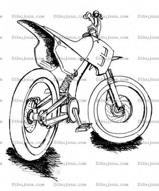 Dibujo para colorear Esta Mi Moto Alpina Derrapante Dibujo De Motocicleta De Enduro Tt Para Pintar Y Colorear