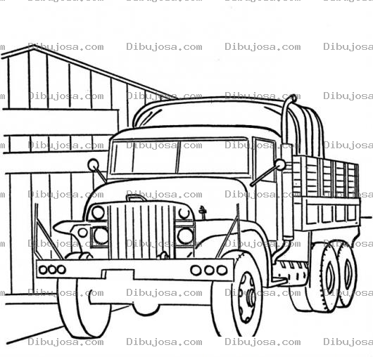 Dibujo para colorear Camion Del Ejercito Para Pintar Y Colorear Dibujo De Camion Militar