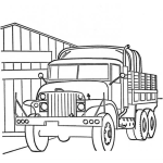 Dibujo para colorear Camion Del Ejercito Para Pintar Y Colorear Dibujo De Camion Militar