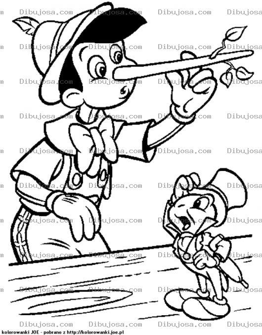 Dibujo para colorear Dibujo De Pinocho Mintiendo Para Pintar Y Colorear
