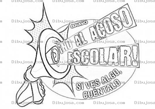 Dibujo para colorear Dibujo De No Al Acoso Escolar Para Pintar Y Colorear
