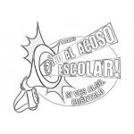 Dibujo para colorear Dibujo De No Al Acoso Escolar Para Pintar Y Colorear