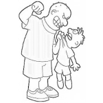 Dibujo para colorear Dibujo De Buyilling Para Pintar Y Colorear Nino Problematico En La Escuela Golpeador Y Abusador De Chicos Pequenos