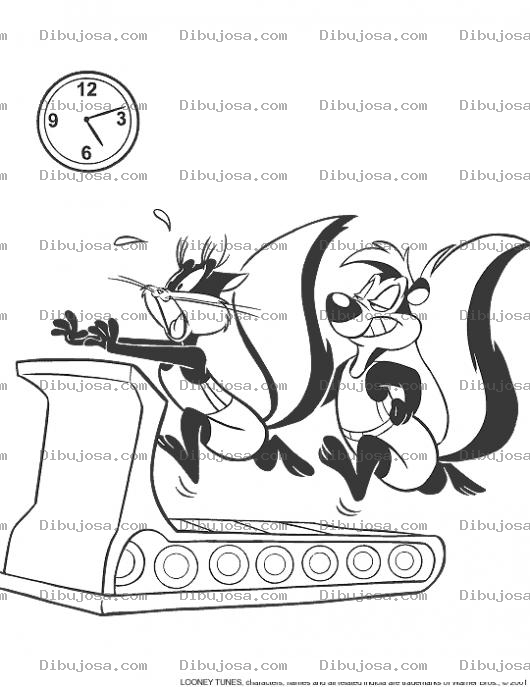 Dibujo para colorear Dibujo De Zorrillo Pepe Lepu De Mon Amur Monamu Para Pintar Y Colorear