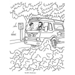 Dibujo para colorear Dibujo De Mister T Manejando Un Bus Para Pintar Y Colorear
