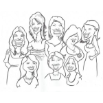 Dibujo para colorear Dibujo De Mujeres Desesperadas Para Pintar Y Colorear A 8 Esposas