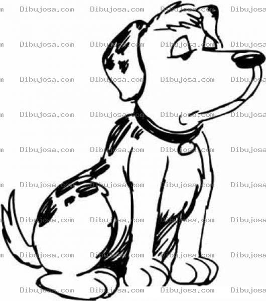 Dibujo para colorear Dibujo De Perro Orgulloso Para Pintar Y Colorear