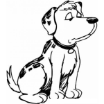 Dibujo para colorear Dibujo De Perro Orgulloso Para Pintar Y Colorear