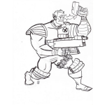 Dibujo para colorear Dibujo De Musculoso Armado Para Pintar Y Colorear