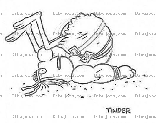 Dibujo para colorear Indio Tropezado Para Pintar Y Colorear