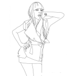 Dibujo para colorear Dibujo De Lady Gaga Para Pintar Y Colorea A Ladygaga