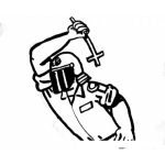 Dibujo para colorear Policia Matando A Dracula Para Pintar Y Colorear