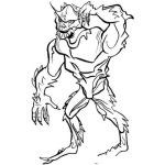 Dibujo para colorear Dibujo De Moustruo Rascandose La Cabeza Para Pintar Y Colorear