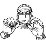 Dibujo para colorear Dibujo De Medico Y Cirujano Con Bisturi Para Pintar Y Colorear