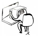 Dibujo para colorear Dibujo De Tecnico Reparando Un Televisor Para Pintar Y Colorear Electronico Reparando Una Television