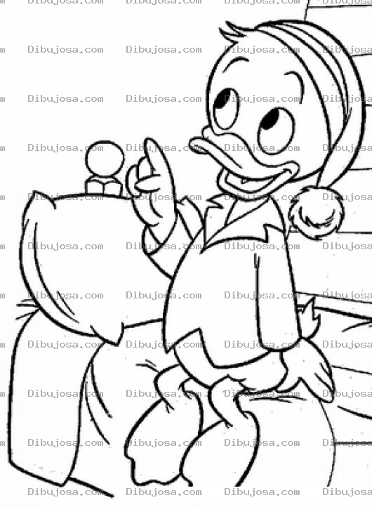 Dibujo para colorear El Hijo Del Pato Donald Para Pintar Y Colorear