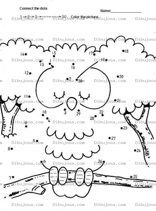 Dibujo para colorear Conecta los 30 puntos para terminar el dibujo