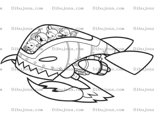 Dibujo para colorear Nave Espacial Con Forma De Langosta Para Pintar Y Colorear