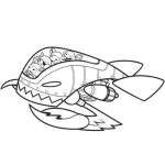 Dibujo para colorear Nave Espacial Con Forma De Langosta Para Pintar Y Colorear