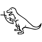 Dibujo para colorear Dibujo De Ninosaurio Comiendo Pescado Para Pintar Y Colorear