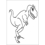 Dibujo para colorear Dinosaurio Travieso