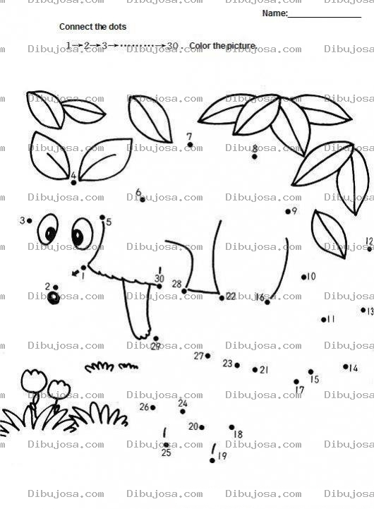 Dibujo para colorear Conecta los puntos del 1 al 30 para terminar este dibujo