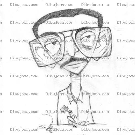 Dibujo para colorear Dibujo De Profesor Con Lentes Gigantes Para Pintar Y Colorear Anteojos Grandotes