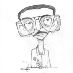 Dibujo para colorear Dibujo De Profesor Con Lentes Gigantes Para Pintar Y Colorear Anteojos Grandotes