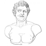 Dibujo para colorear Busto De Hombre Para Pintar Y Colorear