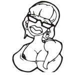 Dibujo para colorear Dibujo De Mujer Voluptuosa Para Pintar Y Colorear