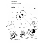 Dibujo para colorear Conecta los puntos y descubre el susto