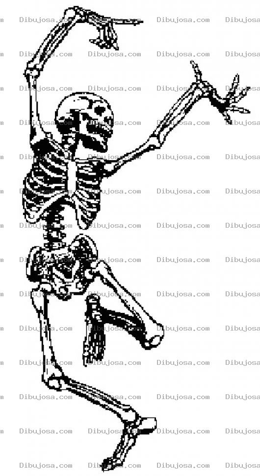 Dibujo para colorear Dibujo De La Muerte Bailando Para Pintar Y Colorear