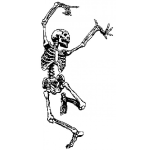 Dibujo para colorear Dibujo De La Muerte Bailando Para Pintar Y Colorear