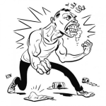Dibujo para colorear Dibujo De Hombre Furioso Cabreado Emputado Encabronado Y Enojado Con Ganas De Pelear Para Pintar Y Colorear