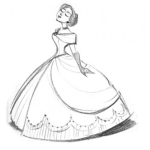 Dibujo para colorear Dibujo De Princesa Orgullosa Para Pintar Y Colorear
