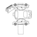 Dibujo para colorear Dibujo De Carrito Recortable Y Armable Para Pintar Colorear Y Recortar Carro En 3d