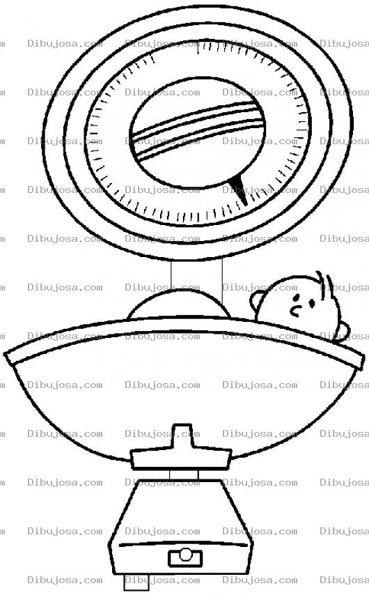 Dibujo para colorear Dibujo De Pesa De Bebe Para Pintar Y Colorear