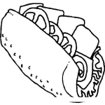 Dibujo para colorear Dibujo De Sanwich De Quiznos Para Pintar Y Colorear