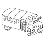 Dibujo para colorear Dibujo De Bus Viejo Para Pintar Y Colorear Camioneta Vieja