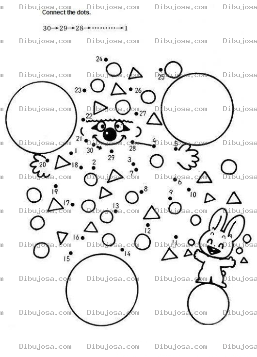 Dibujo para colorear Conecta los puntitos para completar la figurita