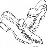 Dibujo para colorear Dibujo De Mocasines De Cuero Para Pintar Y Colorear Mocasinas Sperry